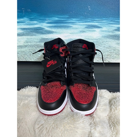 👟Nike Air Jordan 1 Retro High OG Chenille Varsity Red Shoes Womens size 10 1/2 - Picture 2 of 12